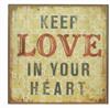 Magnet 7x7cm Keep Love In Your Heart - Se flere Magneter og Skilte